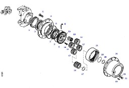 Fendt 927 930 933 936 - układ planetarny - łoźysko walcowe F930301020230