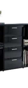 vidaXL Komoda na wysoki połysk, czarna, 120x35,5x75 cm, płyta wiórowa801335-4
