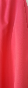 Różowa spódnica Nife 44 XXL kieszenie midi fuksja za kolano rozkloszowana-3