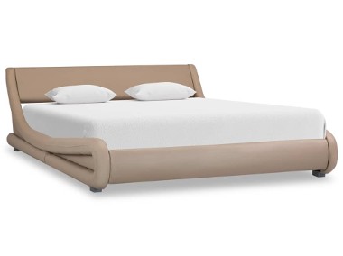 vidaXL Rama łóżka, kolor cappuccino, sztuczna skóra, 160 x 200 cm 285724-1