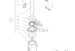 New Holland T6010 Siłownik podnośnika double acting, 40mm rod, 177mm stroke 87392350