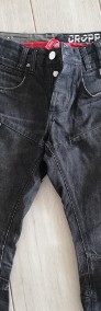 spodnie młodzieżowe rozmiar 28/32 czarne na szczupłą wysoką osobę-3