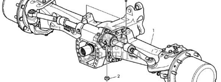 John Deere 7530 Premium - Oś przednia AL171820-1