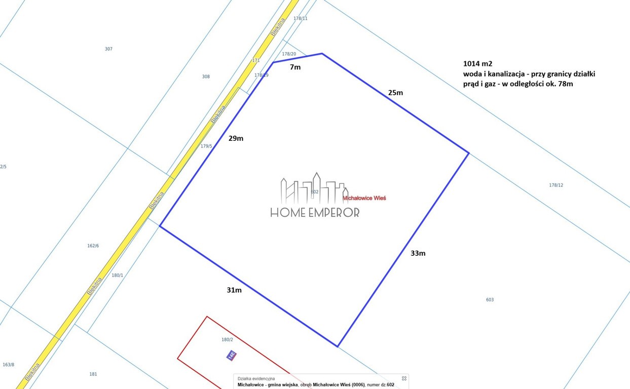 Działka na sprzedaż, 1014 m², Michałowice Michałowice-Wieś - Ansicht 2