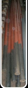 Słupki ogrodzeniowe 11 szt ; 2,80cm + pręty na drut ; fi 75-4