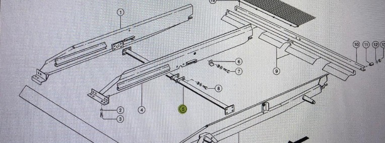 Połączenie poprzeczne Claas Mega 370-340 Nr kat. części 000 647 634 1-1