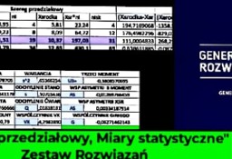 "Szereg przedziałowy, Miary statystyczne" - Rozwiązanie zadania Excel. Studia