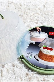 Pojemnik okrągły na Tort, ciasto PLAST TEAM Nowy-2