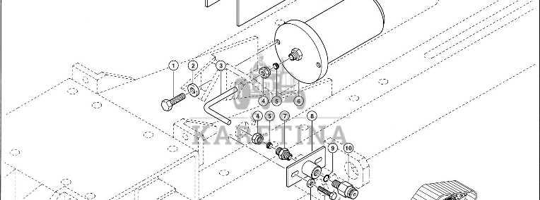 Claas Lexion 580 NURNIK-CYLINDER 0006338800 (Półgąsienica stalowa; siłownik napinający)-1