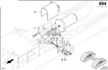 Claas Lexion 580 NURNIK-CYLINDER 0006338800 (Półgąsienica stalowa; siłownik napinający)