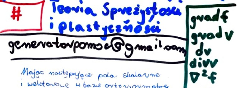 "Grad f, Grad v,  div / Teoria sprężystości i plastyczności" - Zestaw rozwiązań-1