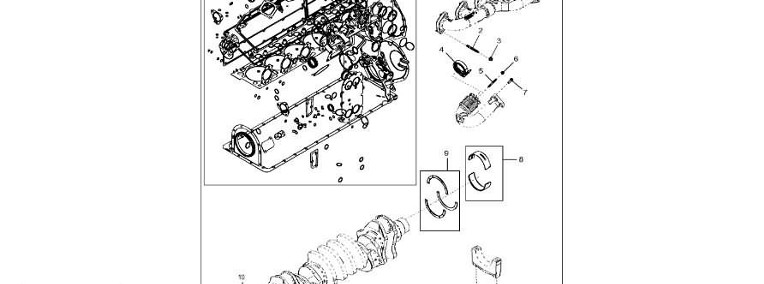 John Deere 9470RX - Zestaw remontowy silnika DZ112021 (Silnik)-1