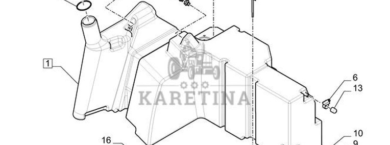 New Holland T6010 Zbiornik paliwa 47479283-1