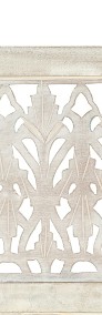 vidaXL Parawan 3-panelowy, rzeźbiony, biały, 120x165 cm, drewno mango 285330-3