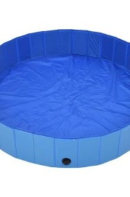 vidaXL Składany basen dla psa, niebieski, 160 x 30 cm, PVC-2