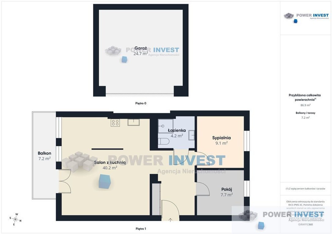 3pokoje|62 m²|Garaż 24m²|Balkon|Wieniawa - Widok 2