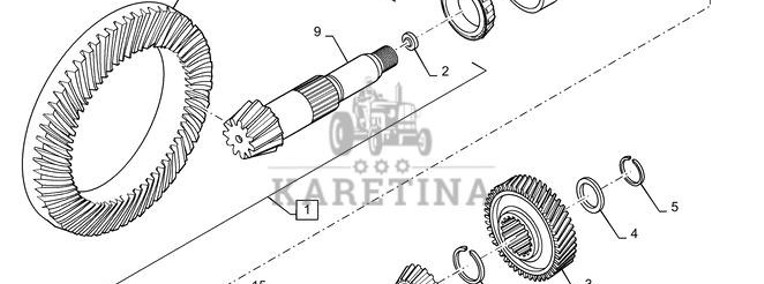 New Holland T6090 T6070 Kolo zebate napedz 87618938-1