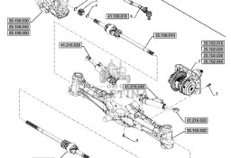 New Holland T6070 Oś przednia 48081042