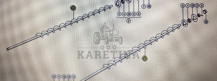 Ślimak podłuźny Claas Mega 370-340 Nr kat. 000 642 184 1 Nr kat. 000 642 184 1-1