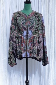 Kurtka Indiska XL 42 kolorowa boho paisley wzór orient hippie etno bomberka-2