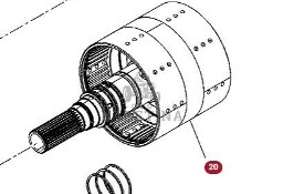 Massey Ferguson 7718S 7718 S 1804A DYNA 6 Obudowa Sprzęgła Skrzyni Biegów Wał Kosz 3797016M96