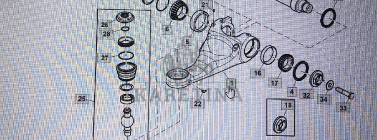 JOHN DEERE R561520/R561521 /górne ramie sterujące/8345R 8245 R 8270R 8295R 8320R 8335 R-1