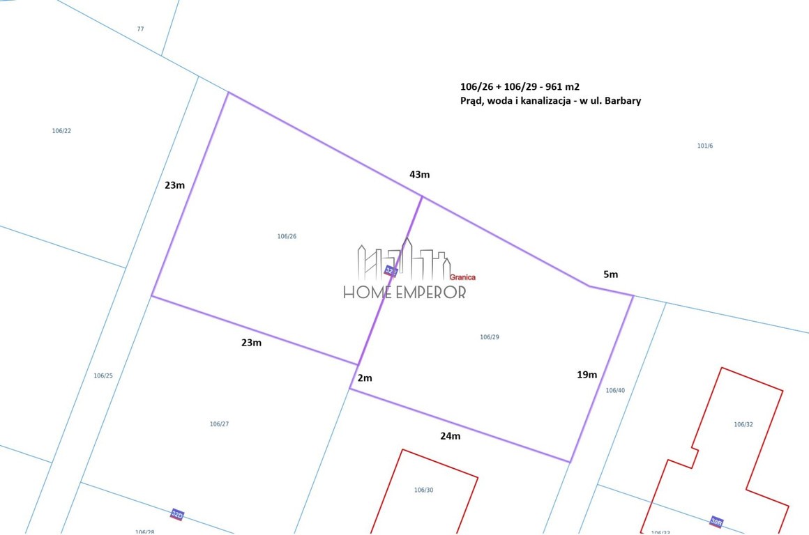 Działka na sprzedaż, 902 m², Michałowice Granica - Ansicht 2