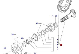 Komatsu WA100 - most napędowy przedni Carraro - wałek atakujący atak 42W-22-H0P89