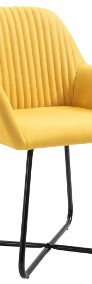 vidaXL Krzesła do jadalni, 6 szt., żółte, tapicerowane tkaniną277109-3