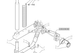 New Holland T6010 Rura ukladu wydech 84138203