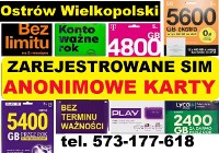 Zarejestrowane karty SIM polskie prepaid startery smartfona Ostrów Wielkopolski