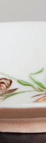 Ręcznie malowane eliptyczne małe patery Thomas kwiaty, ptaki motyle pałki wodne -4