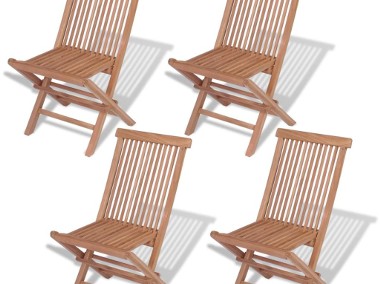 vidaXL Składane krzesła ogrodowe, 4 szt., lite drewno tekowe 43040-1
