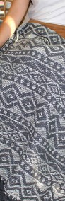 Bawełniana Narzuta Boho – Grey Geometric-4