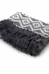 Bawełniana Narzuta Boho – Grey Geometric-2