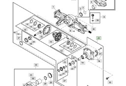 John Deere 3320 3520 3720 - oś przednia - wkład mostu dyferencjał LVA10376