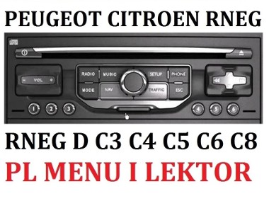 Polskie menu polski lektor Citroen C3, C4, C5, C6, C8 RNEG MyWay mapa NOWOŚĆ-1