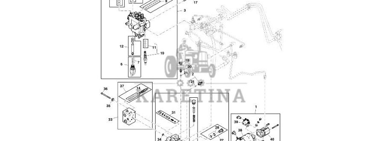 John Deere 9470RX - Elekt./hydr.zawór proporcj. RE581524 (Kierowanie)-1