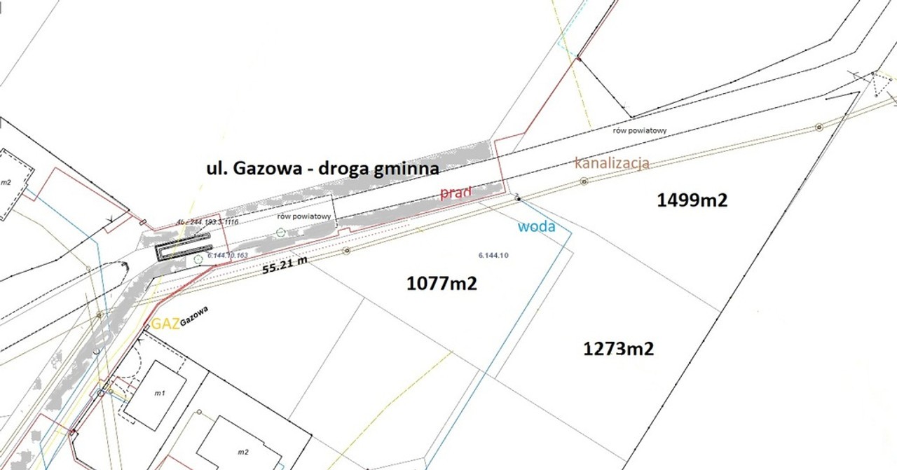 Budowlane Sobótka ul. Gazowa 1077 m² z mediami - Widok 3