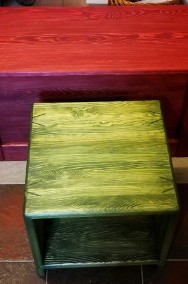 Ława drewniana, drewniany stolik kawowy, ława-kostka drewniana.-2