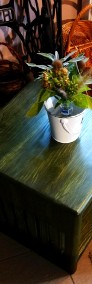 Ława drewniana, drewniany stolik kawowy, ława-kostka drewniana.-4