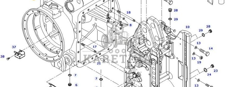 Fendt 414 Vario - obudowa osi tylnej 404150050012-1