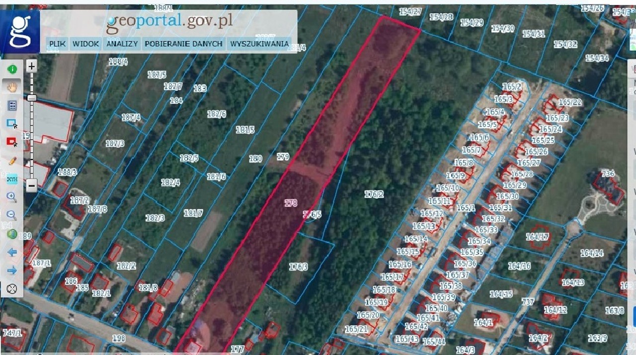 Działki budowlane Łazy- zabudowa jednorodzinna, usługi - Widok 2