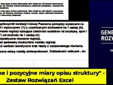 "Klasyczne i pozycyjne miary opisu struktury" - Zestaw 2 Rozwiązania Excel.  -1