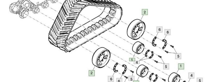 John Deere - koło gąsienicy napędu AXE48233 AXE25457 NOWE!-1