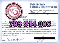 Ekspresowa realizacja - Bierzmowanie Zaświadczenie dla chrzestnych 