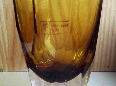 Wazon szkło sommerso amber mid-century-1
