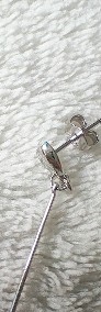 Nowe srebrne kolczyki srebro 925 biała perła perły wiszące długie-4
