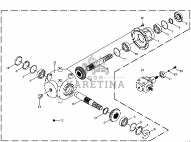 Krone Big M II - skrzynia biegów - zwolnica 009557070-2