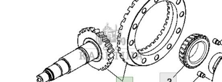 John Deere 7830 Koło Koronkowe z Wałkiem Zębatym RE225813-1